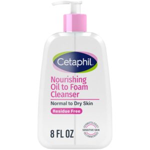 Personal Shopper cetaphil limpiador facial nutritivo de aceite a espuma para pieles normales a secas, hasta 24 horas de hidratación, 8 onzas líquidas