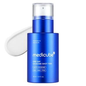 medicube zero exosome shot 7,500 ppm spicule facial serum | suero líquido potenciador de piel | exosoma, aha+bha+pha | cuidado de los poros, células muertas de la piel, textura de la piel | cuidado de