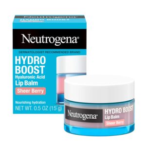 Personal Shopper neutrogena hydro boost bálsamo labial con Ácido hialurónico, vitamina e nutritiva deja los labios hidratados, color rosa transparente con tinte y sabor dulce a bayas, rosa transparente, 0.5 oz