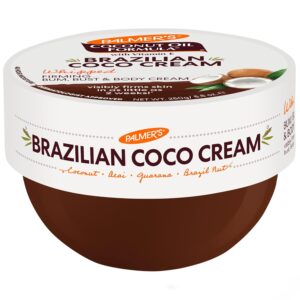 Personal Shopper palmer's crema de coco brasileña con fórmula de aceite de coco con vitamina e, 8.8 fl oz, crema batida para glúteos, busto y cuerpo, ayuda con el tensado y reafirmado de la piel