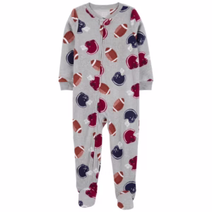 carter's pijama enterizo de felpa futbol para bebés y niños pequeños