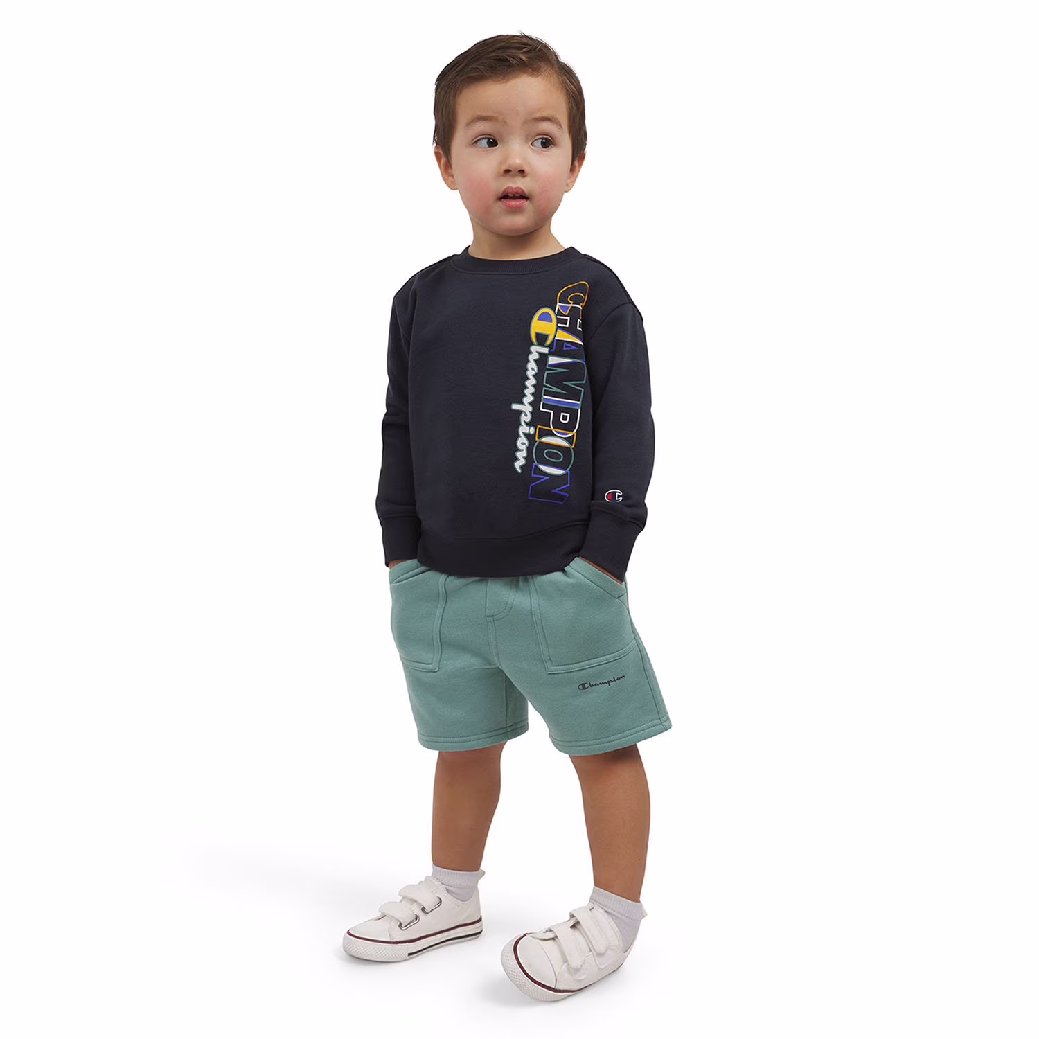 champion conjunto deportivo de 2 piezas para niñas rosado