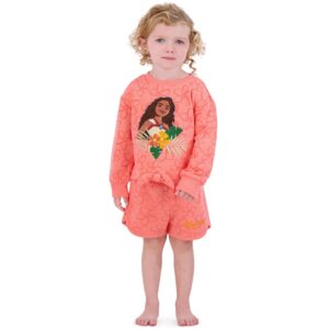 disney conjunto de short de 2 piezas para niñas moana