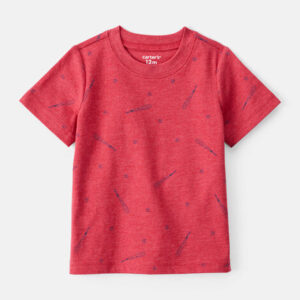 carters camiseta de manga corta con estampado de unicornio para niña pequeña rosa