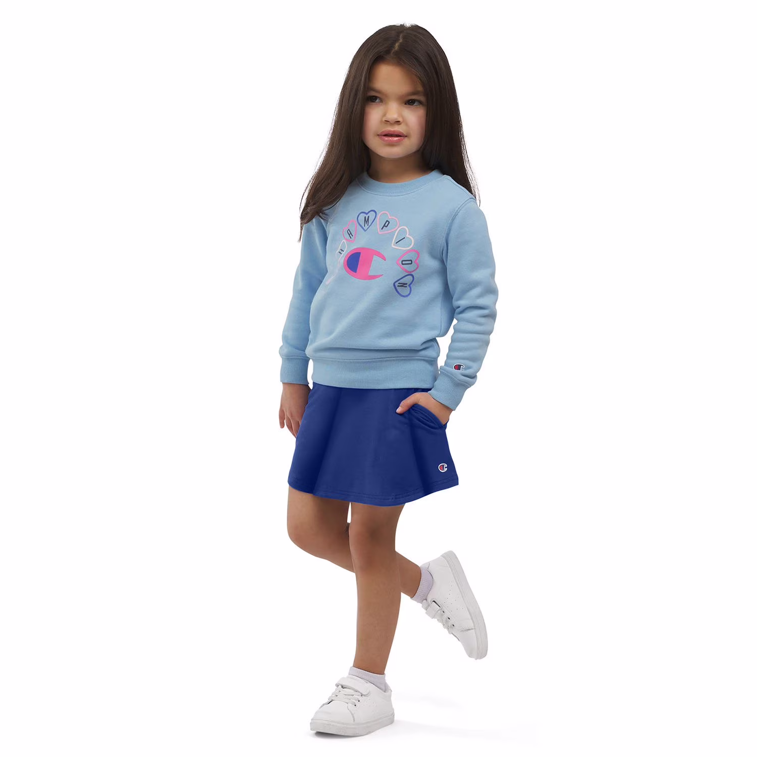 Champion Conjunto falda short deportivo de 2 piezas para niñas -Azul - Image 4
