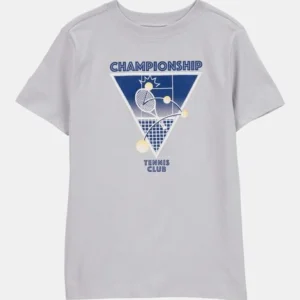 carters camiseta de manga corta con estampado "like clops" para niño gris