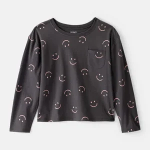 carters camiseta de manga corta con estampado "like clops" para niño gris