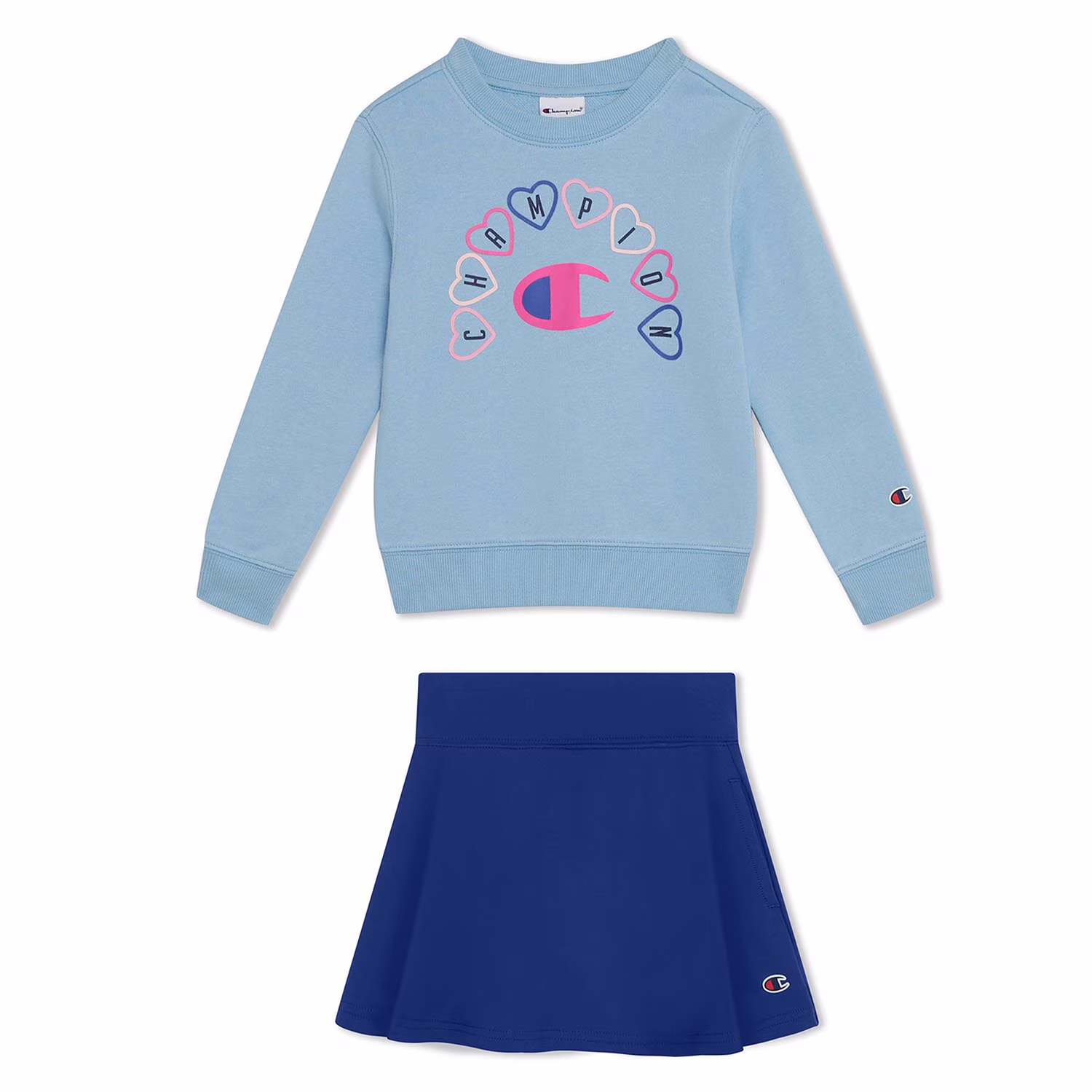 Champion Conjunto falda short deportivo de 2 piezas para niñas -Azul - Image 5