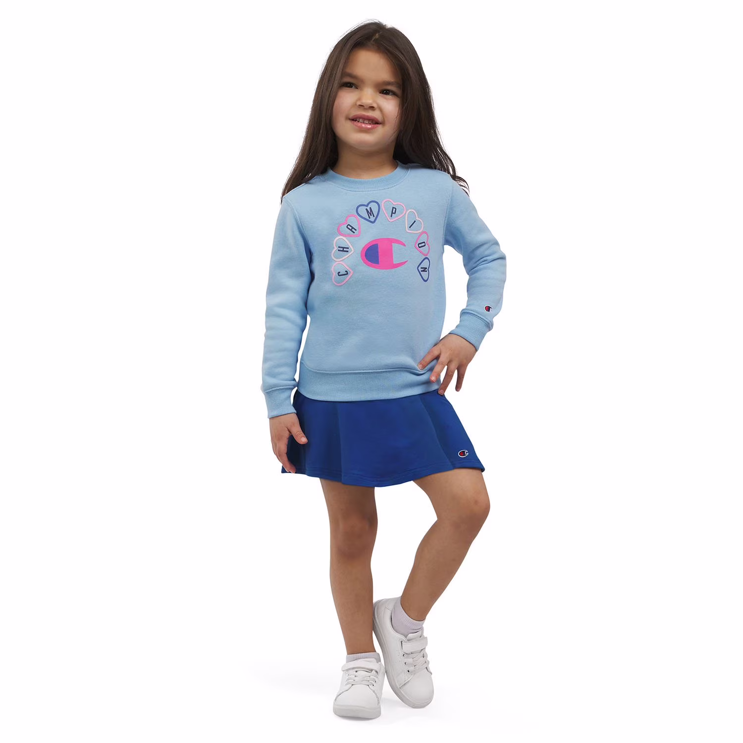 champion conjunto deportivo de 2 piezas para niñas rosado