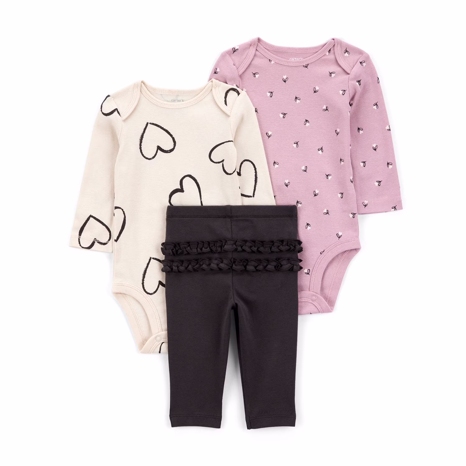 carter´s conjunto de flores verdes 3 piezas (