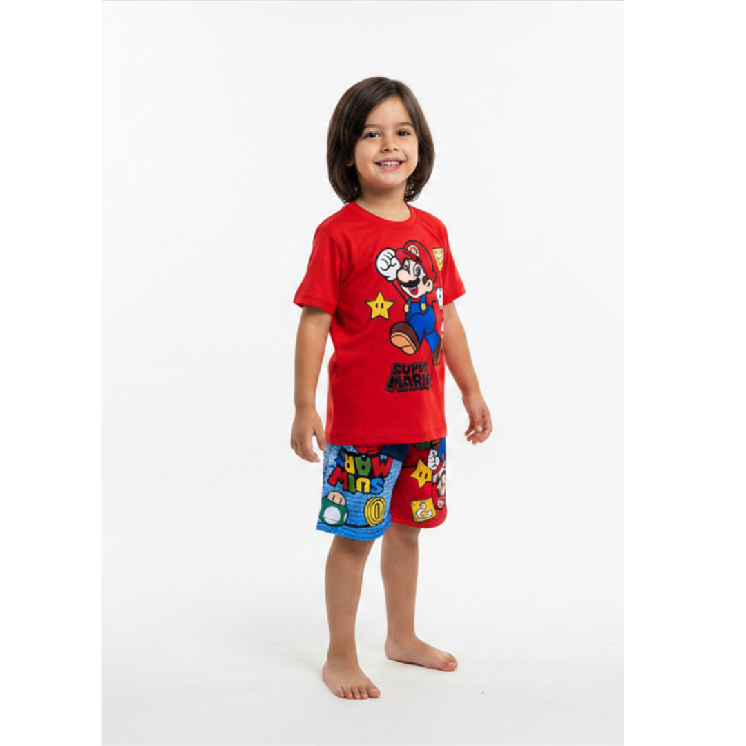 nintendo conjunto super mario sudadera y mono para niños nintendo conjunto super mario sudadera y mono para niños