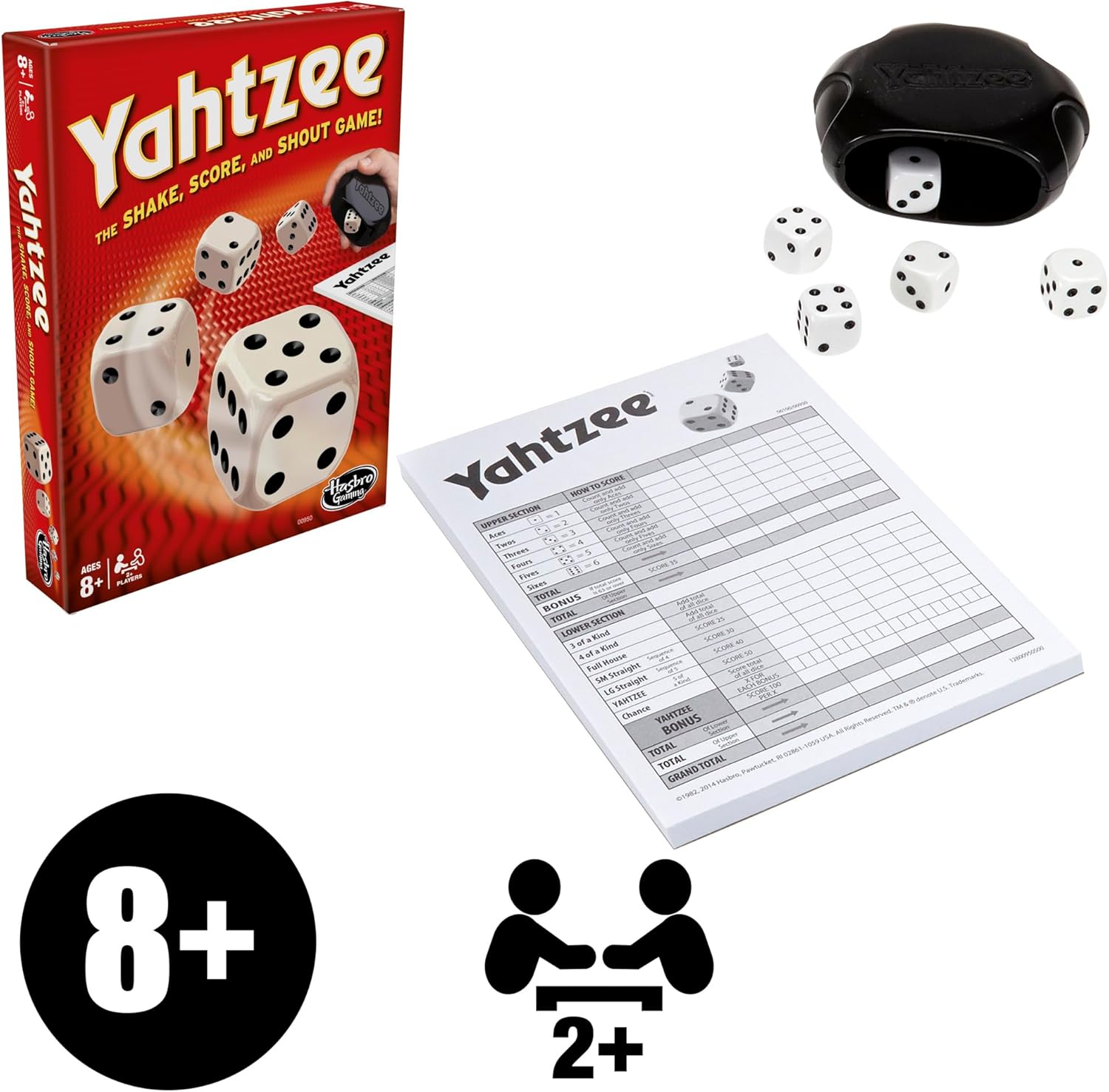 hasbro gaming yahtzee game, juegos de dados de juego rápido para niños, adolescentes y adultos, juegos de estrategia, juegos familiares para niños, 2 o más jugadores, a partir de 8 años hasbro gaming yahtzee game, juegos de dados de juego rápido para niños, adolescentes y adultos, juegos de estrategia, juegos familiares para niños, 2 o más jugadores, a partir de 8 años