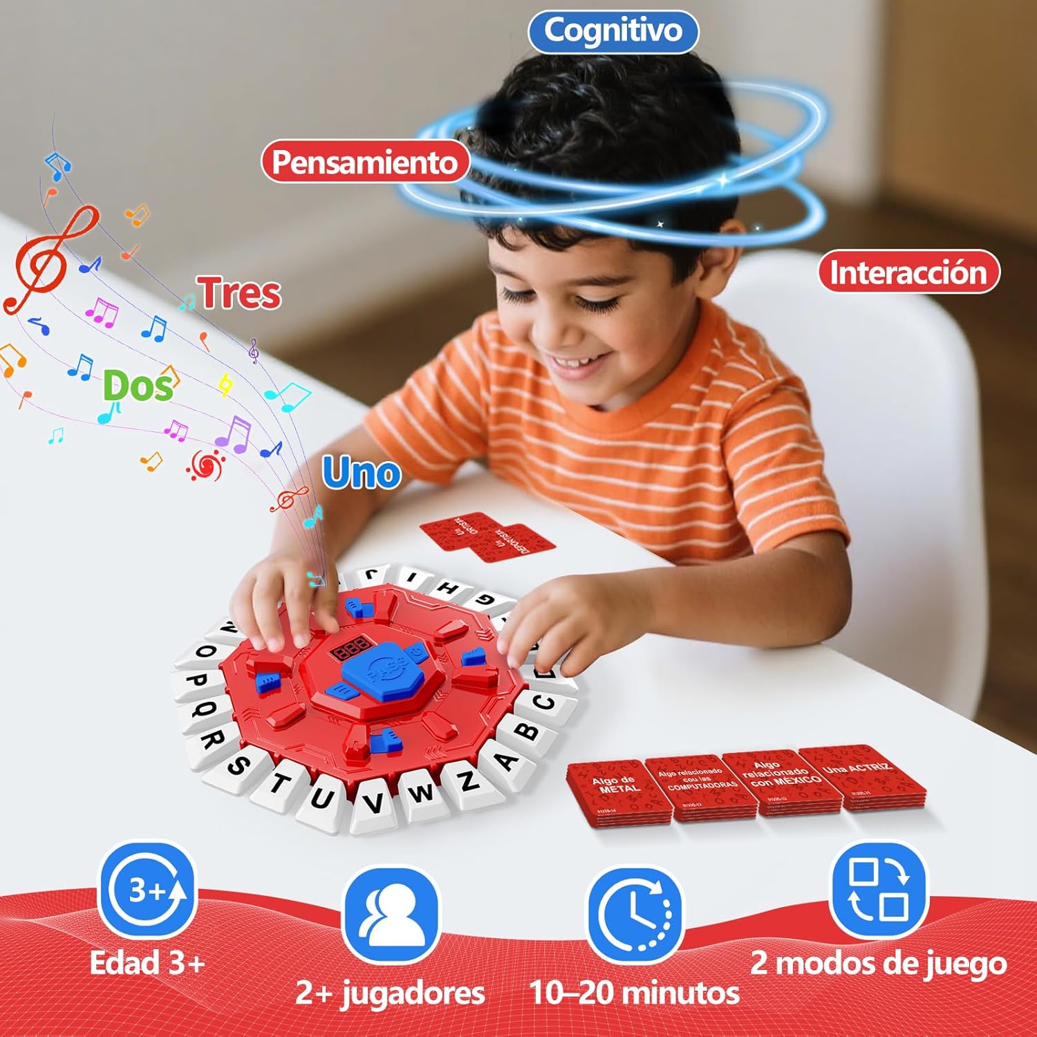 juego de mesa en español con pantalla digital y 2 modos de juego, 35 tarjetas doble cara, ideal para fiestas y aprendizaje interactivo juego de mesa en español con pantalla digital y 2 modos de juego, 35 tarjetas doble cara, ideal para fiestas y aprendizaje interactivo