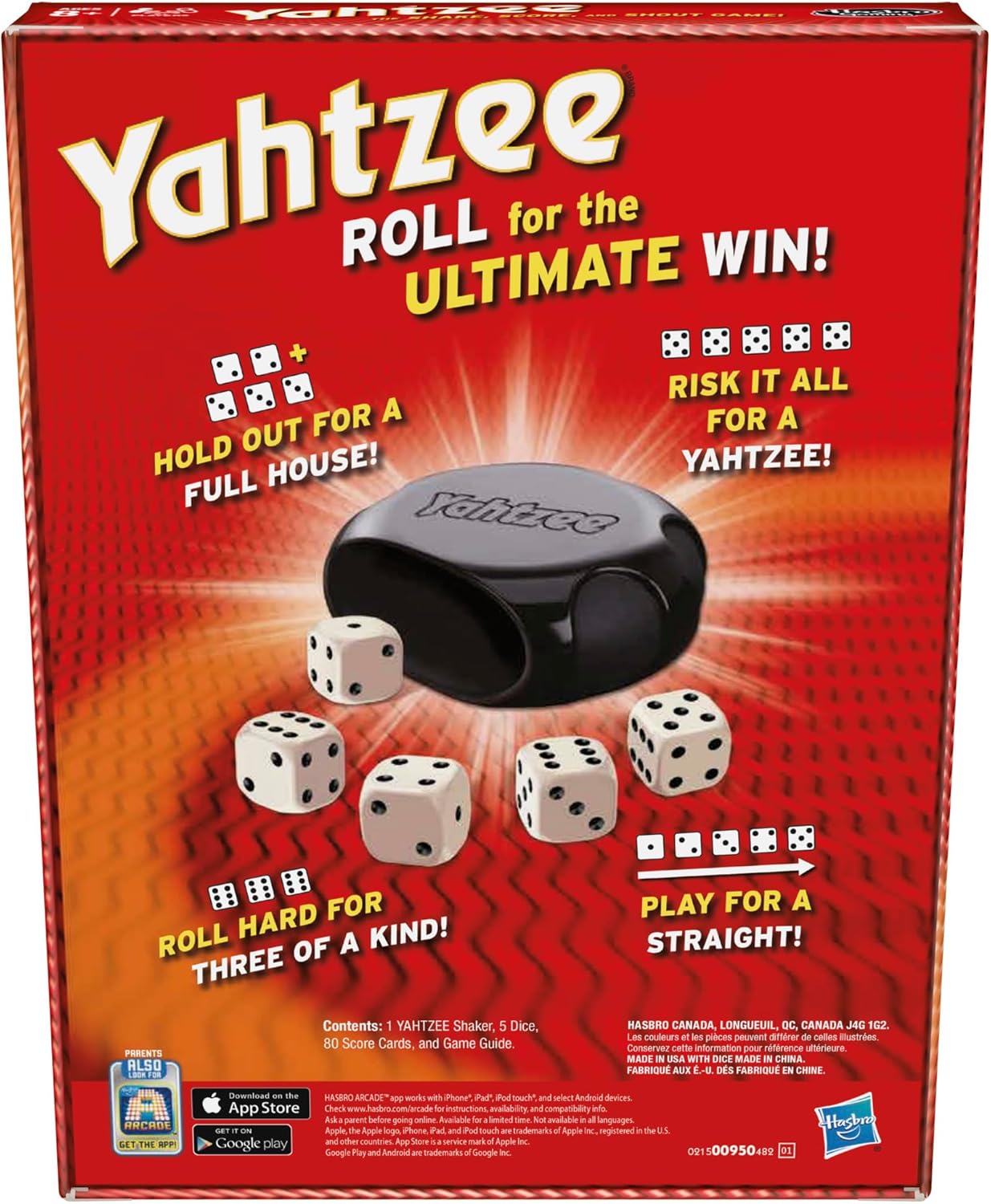 hasbro gaming yahtzee game, juegos de dados de juego rápido para niños, adolescentes y adultos, juegos de estrategia, juegos familiares para niños, 2 o más jugadores, a partir de 8 años hasbro gaming yahtzee game, juegos de dados de juego rápido para niños, adolescentes y adultos, juegos de estrategia, juegos familiares para niños, 2 o más jugadores, a partir de 8 años