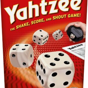 hasbro gaming yahtzee game, juegos de dados de juego rápido para niños, adolescentes y adultos, juegos de estrategia, juegos familiares para niños, 2 o más jugadores, a partir de 8 años